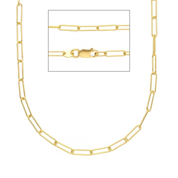 9 karat yellow gold chain. 17.72 inches (45 cm). MADE IN ITALY.