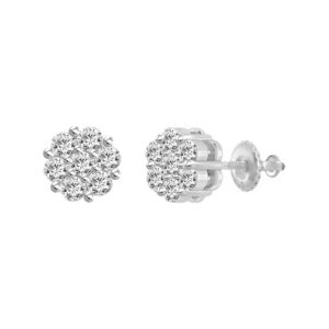 14 Karat White Gold Diamond Earrings