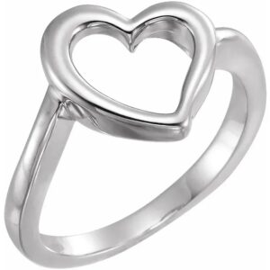 Sterling Silver Open Heart Ring