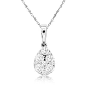 14kt White Gold Diamond Pendant