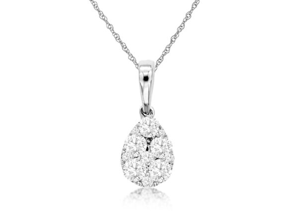 14kt White Gold Diamond Pendant