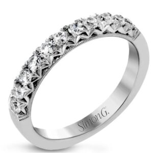 Simon G. 18 Karat White Gold Diamond Band