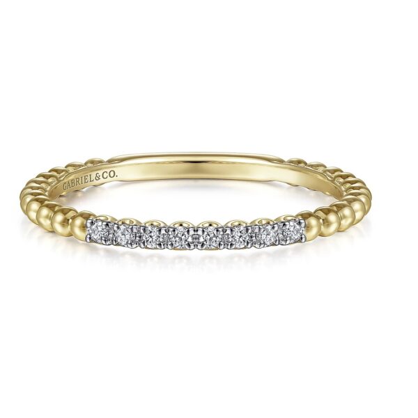 14 karat yellow gold diamond fashion ring by Gabriel & Co.