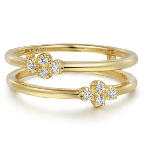 14 karat yellow gold diamond fashion ring by Gabriel & Co.