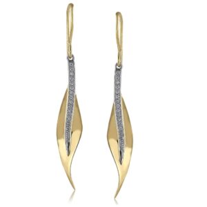 Simon G Diamond fallen leaves earrings