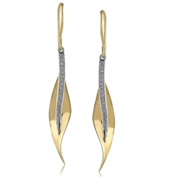 Simon G Diamond fallen leaves earrings