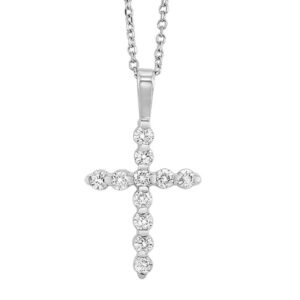 14 Karat Diamond Cross Pendant