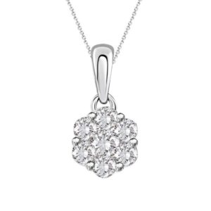 10kt White Gold Diamond Pendant