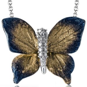 Simon G. 18kt Monarch Butterfly Diamond Pendant