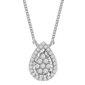 10kt White Gold Diamond Pendant