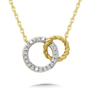 10kt Yellow Gold Diamond Necklace