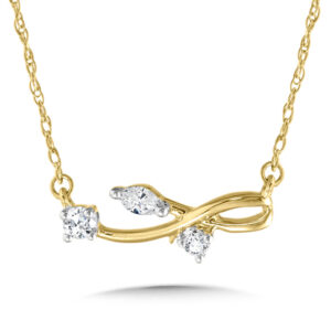 10kt Yellow Gold Diamond Necklace