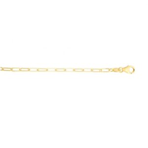14 Karat Yellow Gold Paperclip Bracelet