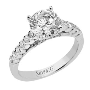 Simon G. 18 Karat White Gold Diamond Mounting