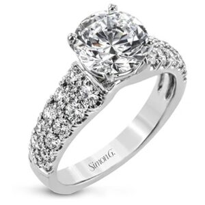 Simon G. 18 Karat White Gold Diamond Mounting