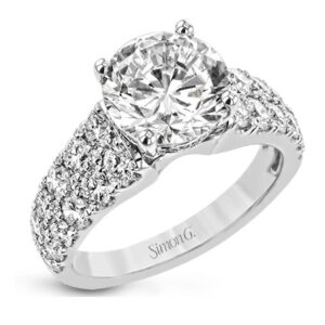 Simon G. 18 Karat White Gold Diamond Mounting