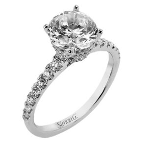 Simon G. 18 Karat White Gold Diamond Mounting