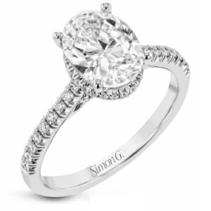 Simon G. 18 Karat White Gold Diamond Mounting