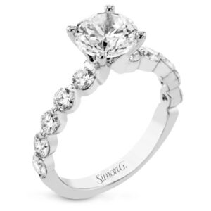 Simon G. 18 Karat White Gold Diamond Mounting