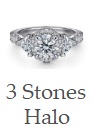 three stone halo