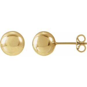 14 karat yellow gold 3 mm ball earrings.