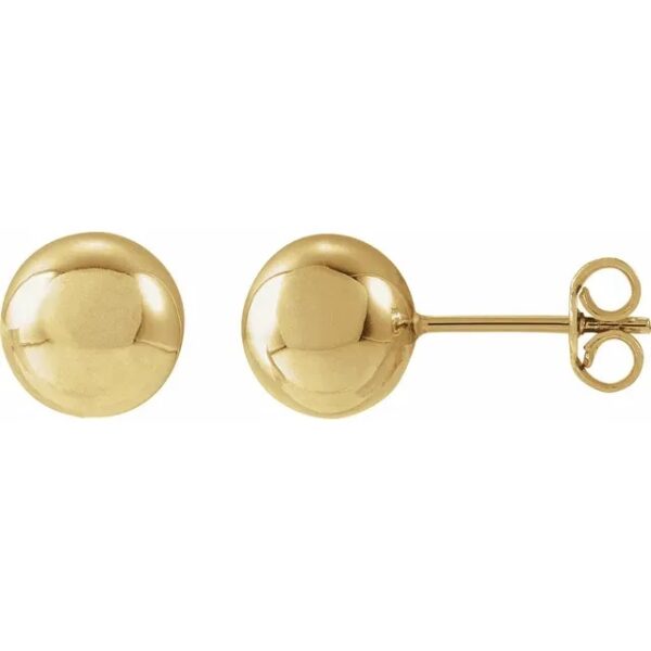 14 karat yellow gold 3 mm ball earrings.