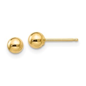 10 karat yellow gold 4 mm ball earrings.