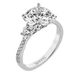 Simon G. 18 Karat White Gold Diamond Mounting