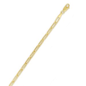 14 karat yellow gold paper clip necklace.