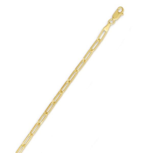 14 karat yellow gold paper clip necklace.