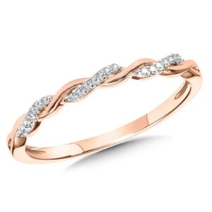 10 Karat Rose Gold Fashion Diamond Ring