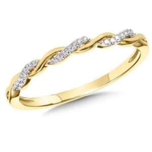 10 Karat Yellow Gold Diamond Fashion Ring