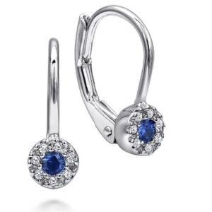 Gabriel & Co. Sapphire and Diamond Earrings