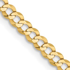 10 karat yellow gold cuban bracelet. 8 inches.