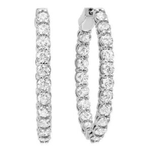 14 Karat White Gold Diamond Earrings