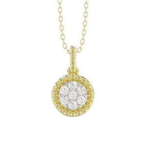 10kt Yellow Gold Diamond Pendant