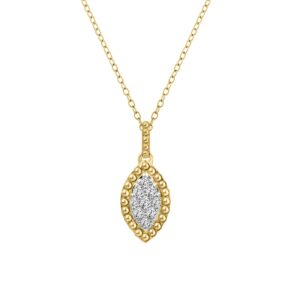10kt Yellow Gold Diamond Pendant