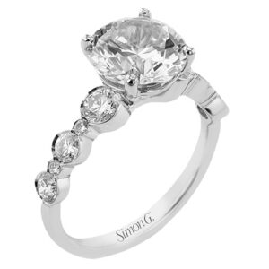 Simon G. 18 Karat White Gold Diamond Mounting