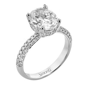 Simon G. 18 Karat White Gold Diamond Mounting