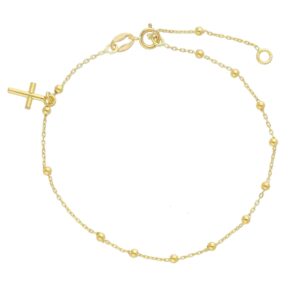 18 karat yellow gold rosary bracelet. 7.09 inches (18 cm). MADE IN ITALY.