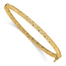 10 karat yellow gold twisted bangle bracelet