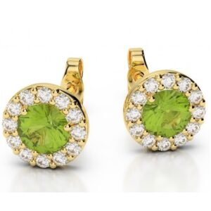 14kt White Gold Peridot Earrings