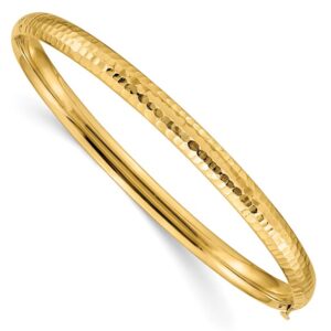 10 karat yellow gold bangle bracelet.