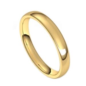 14 karat yellow gold European Style wedding band 3.5mm.