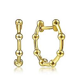 14 karat yellow gold earrings by Gabriel & Co.