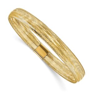 10 Karat Yellow Gold Mesh Stretch Bracelet
