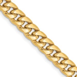 10 karat yellow gold Cuban bracelet. 8 inches