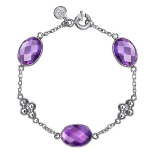 Gabriel & Co. Silver Amethyst Bracelet