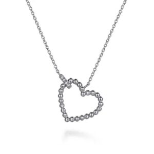 Sterling silver heart necklace by Gabriel & Co.