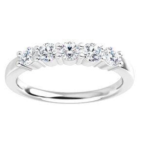 14 Karat White Gold Diamond Band
